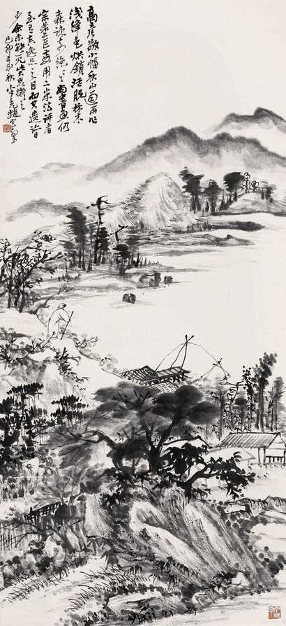 赵云壑 己卯（1939）年作 山水 立轴
